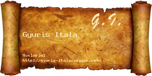 Gyuris Itala névjegykártya